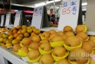 新华社照片，台北，2011年12月14日 鲜梨即日开放“登陆” 台湾水果准入增至23项 这是台北街头一处水果摊上摆放的雪梨（12月14日摄）。12月14日，国务院台办发言人杨毅在例行新闻发布会上表示，应台湾鲜梨产销业者的要求，大陆有关方面决定即日开放台湾鲜梨进口。大陆开放台湾水果准入至此已达到23项。新华社记者 金良快 摄
