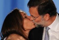 西班牙首相拉霍伊与妻子埃尔维娅