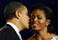 美国总统奥巴马与妻子米歇尔
