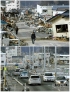 上图：2011年3月14日，日本岩手县山田市地震海啸过后房倒屋塌。下图为2012年3月1日同一地点的情形。新华社发（李睿编辑）
