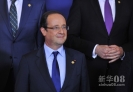 6月28日，在比利时首都布鲁塞尔，法国总统奥朗德出席集体照拍摄仪式。新华社记者叶平凡摄