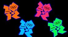 伦敦奥组委发布的4种颜色2012年奥运会徽