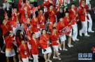 7月27日，第三十届夏季奥林匹克运动会在英国伦敦开幕。图为中国代表团在开幕式上入场。 新华社记者李尕摄