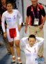 8月2日，中国队选手郭爽和宫金杰。当日，在伦敦奥运会自行车女子团体竞速赛决赛中，中国队率先抵达终点，但是不久裁判判定中国队在比赛中犯规，最终中国队获得银牌。新华社记者王建华 摄
