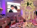 9月23日，羽坛情侣林丹和谢杏芳的婚礼在见证两人一同征战奥运会的北京工业大学体育馆举行。图为受邀嘉宾通过微博传回的现场图片。图片来源：@付迅fuxun