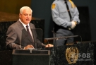 9月25日，在纽约联合国总部，巴拿马总统里卡多·马蒂内利在联大一般性辩论上发言。新华社记者 王雷 摄  