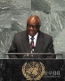 9月25日，在纽约联合国总部，纳米比亚总统波汉巴在联大一般性辩论上发言。新华社记者 申宏 摄