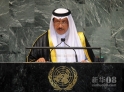 9月26日，在美国纽约联合国总部，科威特首相贾比尔·穆巴拉克·萨巴赫在联大一般性辩论上发言。新华社记者 申宏 摄