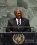 9月26日，在纽约联合国总部，加纳总统马哈马在联大一般性辩论上发言。新华社记者 申宏 摄