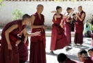 10月8日，僧人在拉萨色拉寺辩经。新华社记者 觉果 摄