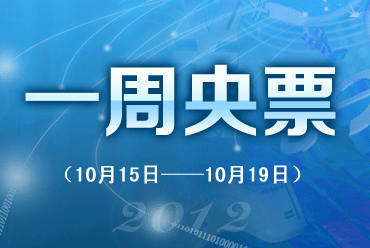一周央票(10月15日-10月19日)