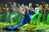 10月18日，杨丽萍大型舞剧《孔雀》在天津上演。新华社发（王晓明 摄）  
