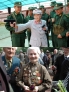 上图：2005年7月14日，时年93岁的王泉媛老人在讲述战斗故事时，向战士演示当年英姿。王泉媛老人是当年长征路上赫赫有名的西路军女子先锋团第一任团长。新华社发    下图：2005年5月9日，80岁高龄的二战老兵马林娜老人一身戎装、手捧鲜花前来出席在第比利斯举行的纪念反法西斯战争胜利60周年活动。新华社记者 王作葵 摄  