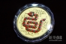 2012年11月30日至12月3日，第八届北京国际金融博览会将在北京展览馆召开。图为2013年中国癸巳（蛇）年2000元面值彩色金币 新华08网钟奕摄