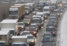 12月4日，俄罗斯首都莫斯科由于大雪引发大面积堵车。新华社/路透