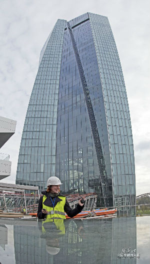 这是10月21日在德国法兰克福拍摄的欧洲中央银行新址外观。新华社/美联 