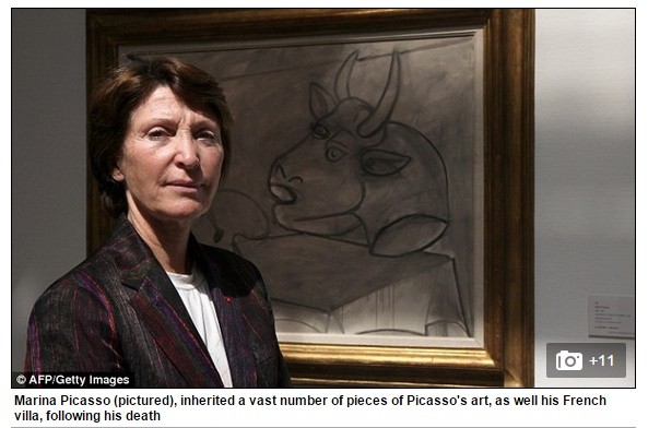 毕加索的孙女马妮娜将出售祖父的画作。（图片来源于网络）