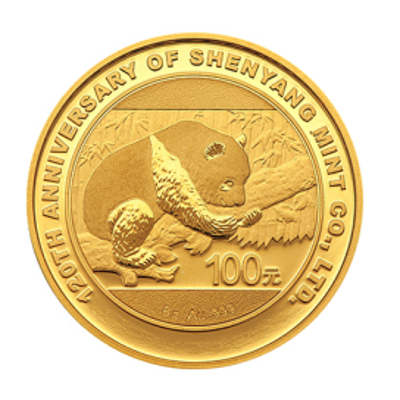 8克圆形普制金质纪念币背面图案