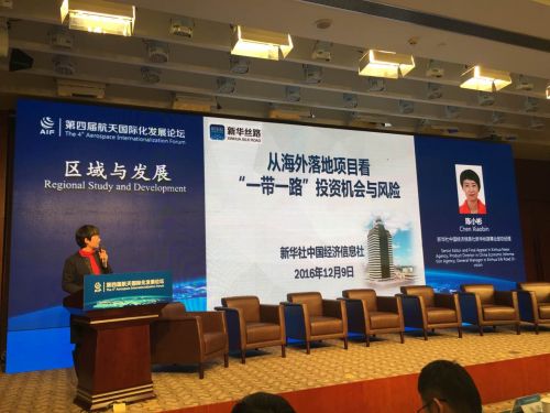 中国经济信息社新华丝路事业部总经理陈小彬发表主题演讲