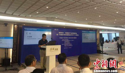 国研智库·中国康养产业发展座谈会暨《中国城市养老指数蓝皮书2017》发布会现场。