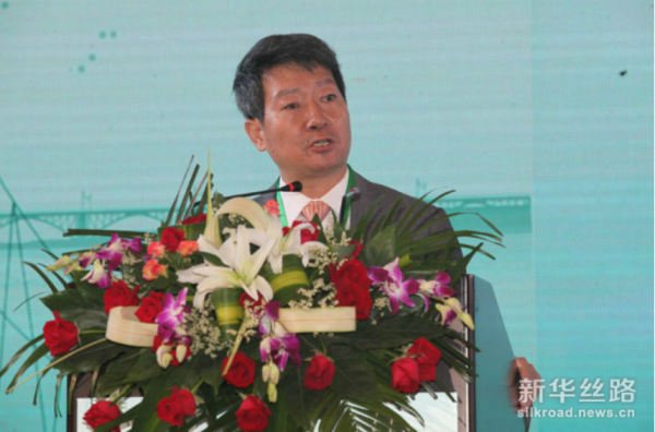 图为国家能源局新能源和可再生能源司副司长梁志鹏在大会上致辞