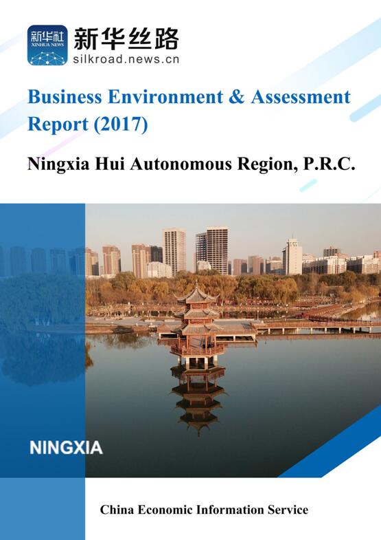 图为英文版《2017宁夏营商环境评估报告》封面