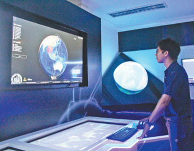 泰国地理信息与空间技术发展署的卫星运行中心。孙广勇摄