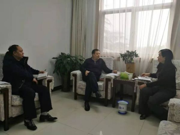 2月15日，许昌市副市长刘胜利接受新华社记者采访。