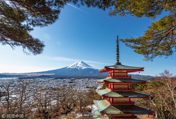 日本富士山和新仓山浅间神社（视觉中国）