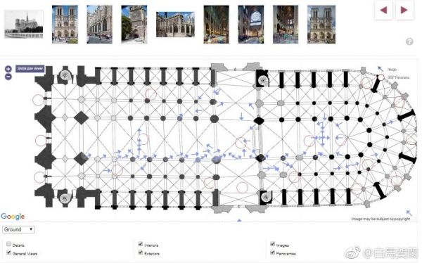 塔隆对巴黎圣母院的3D扫描图纸（资料图片）