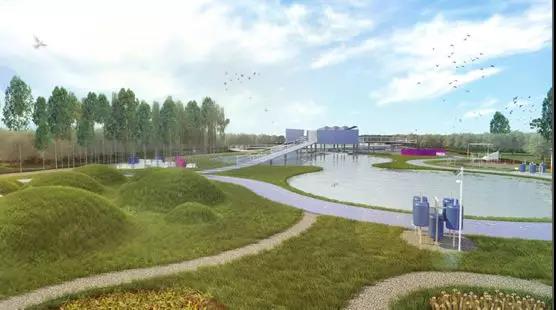 绿水环绕的李锦记新会湿地公园，计划今年建成使用11