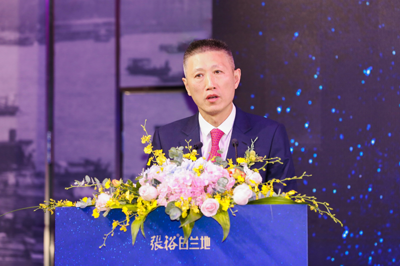 张裕公司董事长周洪江现场致辞。新华网 发