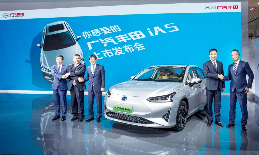 广汽丰田近日发布首款量产纯电动轿车广汽丰田iA5