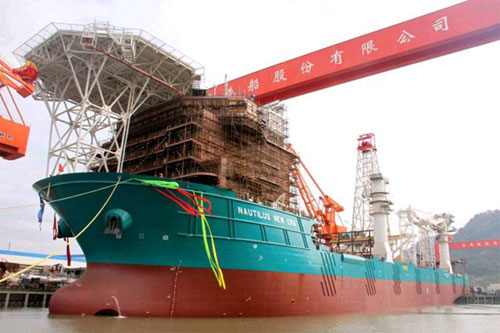 进出口银行福建省分行提供融资支持的福建马尾造船股份有限公司承建的全球首制227米深海采矿船