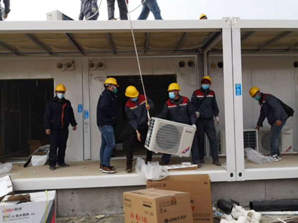 火神山交付后,格力电器全面抢装捐赠武汉雷神山医院空调2