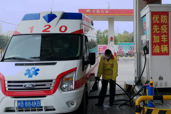 中石油为莆田市防疫车辆免费加油